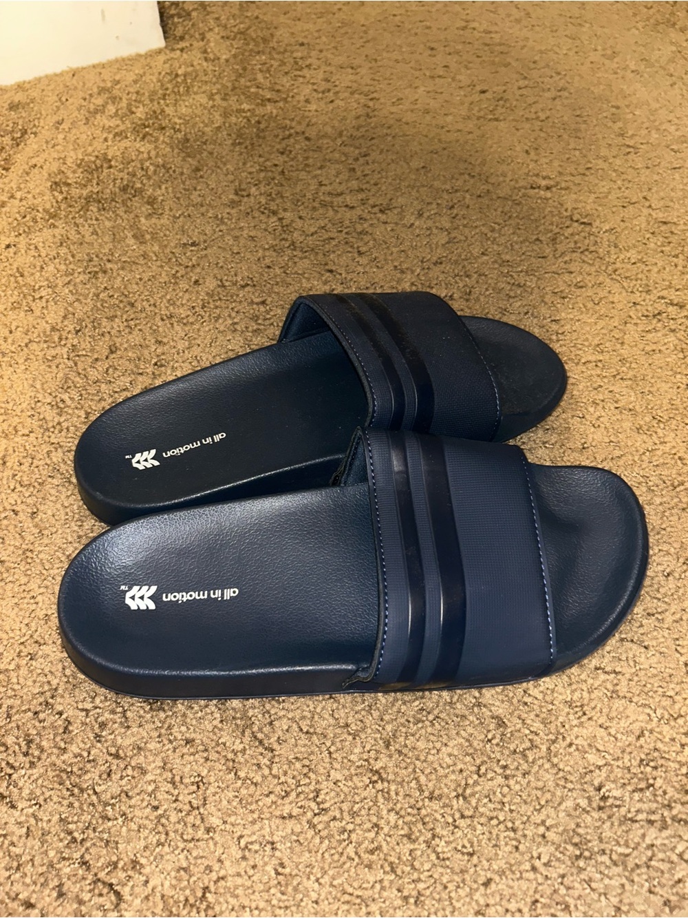 all In Motion Men's Navy Slides